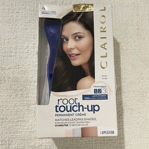 CLAIROL PERMANENT ROOT TOUCH-UP HAIR COLOR #4 BROWN BLACK NIB Discontinued